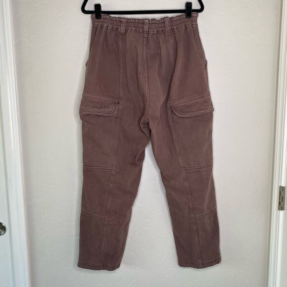 PacSun Brown Paper Bag Elastic Waist Cargo Pants Large - Picture 10 of 11